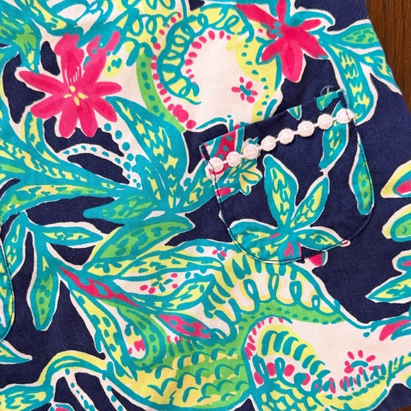 Lilly Pulitzer Girls Tropical Navy Floral Tank & Bloomers Set - Picture 3 of 3